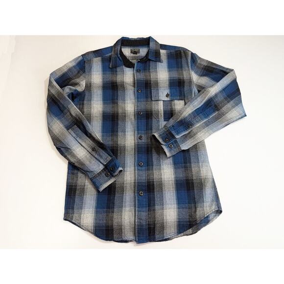 Filson Indigo Black Charcoal Plaid Rustic Oxford Shirt Men's Size XS - Picture 7 of 7